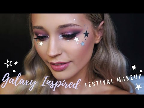Galaxy Inspired Festival Makeup Tutorial #1 Galaxy Inspired Festival Makeup Tutorial #1
