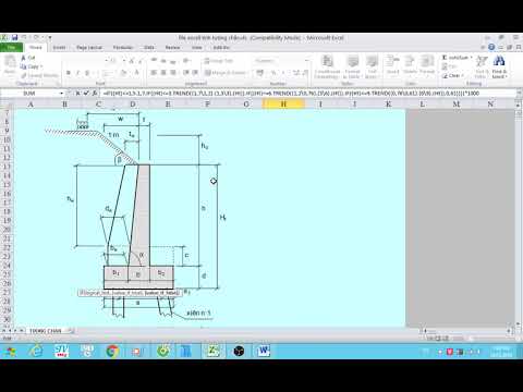 file excell tính tường chắn các loại\\link tải ở mô tả
