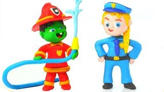 FUNNY KIDS PLAY WITH COSTUMES ❤ Play Doh Cartoons For Kids