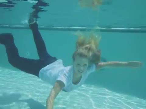 Playboy Miss Social Trina Mason fully clothed underwater