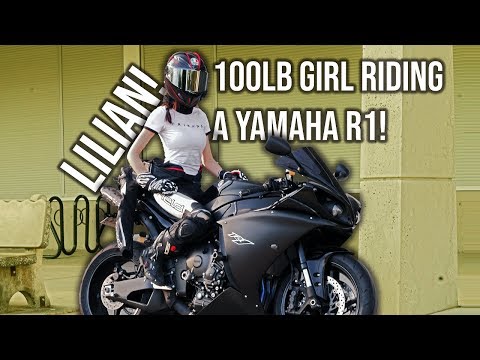 CUTE GIRL rides a Yamaha R1! Ft. Lilian