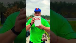 Nutella Bucket Chocolate Dipping 😂😂 #Funny #Viral #Shorts