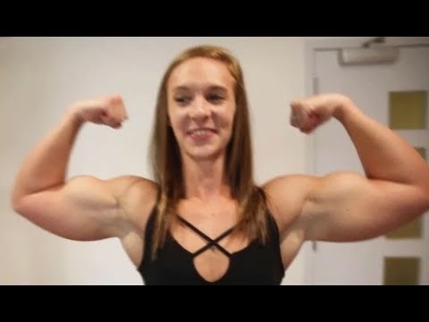 Sexy brooke flexing biceps public fan compilation