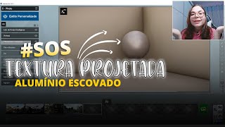 TEXTURA PROJETADA NO SKETCHUP + ALUMÍNIO ESCOVADO NO LUMION (Download)