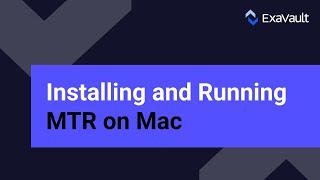 Installing & Running MTR in Mac OS