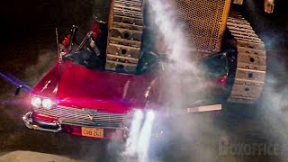 La Voiture Meurtrière Affronte Un Engin De Chantier Christine