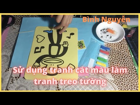 Sử dụng tranh cát màu làm tranh treo tường