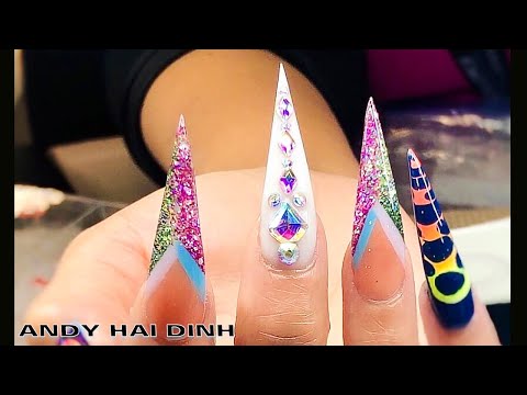 ANDY HAI NAILS | CUT BỘT DESIGN ĐỐI XỨNG - SYMMETRICAL DESIGN POWER CUT NAILS | NAIL ART 2021