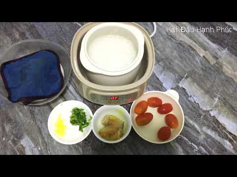 Cách nấu cháo cá thu cà chua cho bé ăn dặm từ nồi đa năng Bear