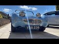 A quick test drive in a 1959 Austin Healey Frogeye Sprite