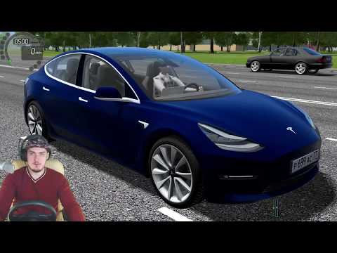 ДЕРЕВЯННАЯ ЭЛЕКТРИЧКА Tesla Model 3 в City Car Driving + РУЛЬ ДЕРЕВЯННАЯ ЭЛЕКТРИЧКА Tesla Model 3 в City Car Driving + РУЛЬ
