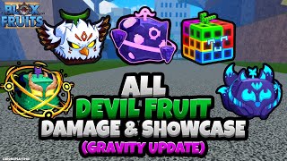 All Devil Fruit Damage And Showcase 600 Mastery Blox Fruits Gravity Update