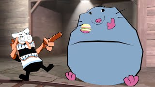 Stupid Rat Eat Burger | Pizza Tower (Source Filmmaker Animation)