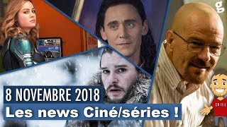 Loki faux script / Captain Marvel hotline / Walter dans Breaking Bad ? / GOT titre / etc ...