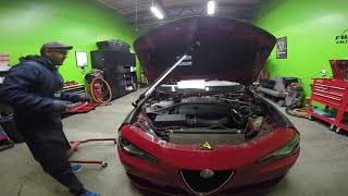 Alfa Romeo Giulia 2017- Safe windshield replacement by Alfredo’s Auto Glass repair in Corona CA