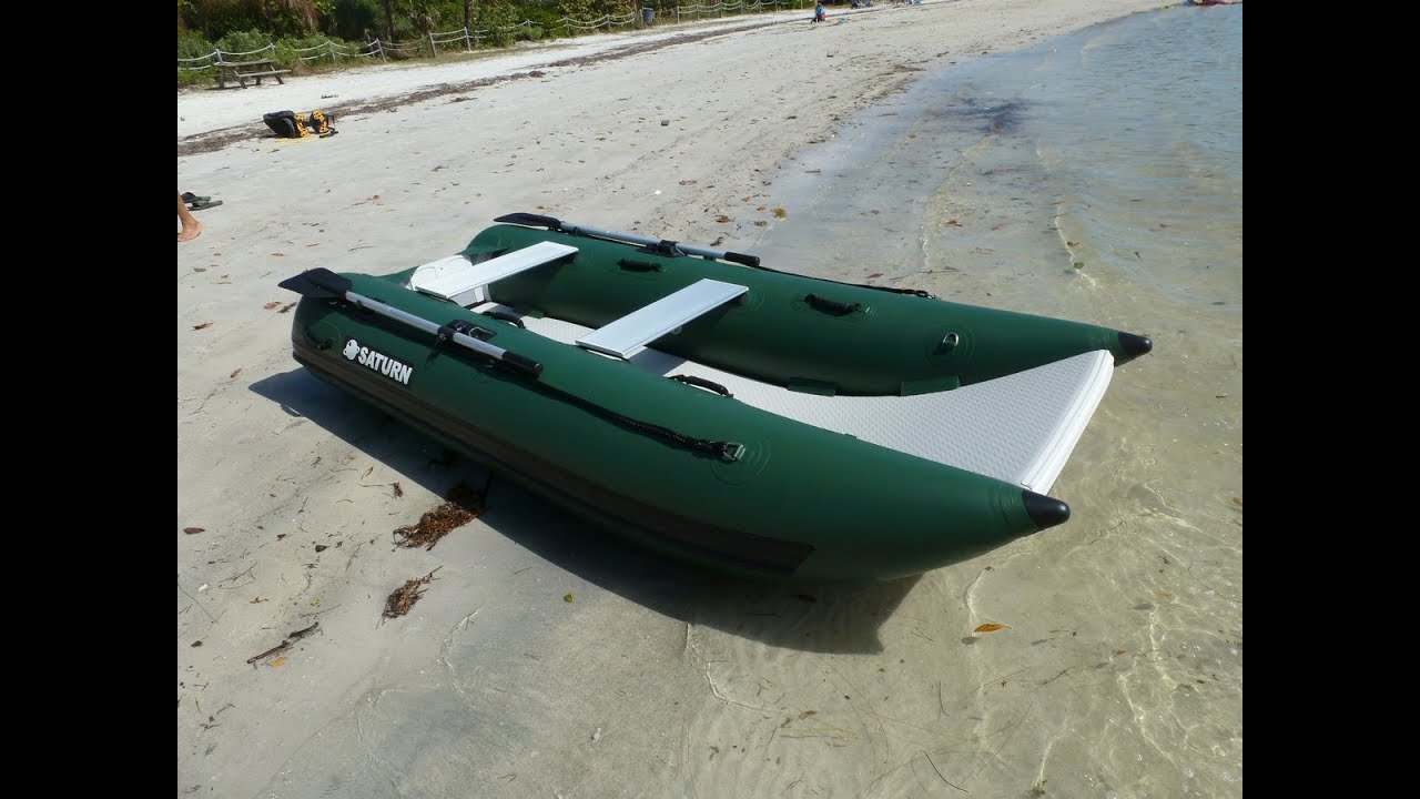NANO Catamaran NC290. Small portable fishing boat - YouTube