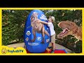 Giant Mystery Egg! T-Rex Dinosaur Surprise | T Rex Ranch | Kids Show | Weird Cartoons for Kids 🤪