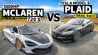 1000hp McLaren 720S vs Tesla Model S Plaid // This vs That