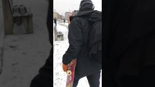 Snowfall In Central Europe.prague,Czech Republics