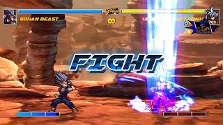 Gohan (Beast Form) VS Goku (Master Ultra Instinct) | Dragon Ball JUS MUGEN