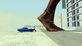 Mark Lees Ebony Giantess - All Feet Scenes