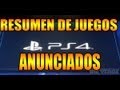 Playstation 4- Resumen de los juegos presentados en el evento