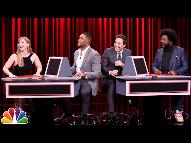 Jimmy Fallon Plays Pyramid With Michael Strahan And Bryce Dallas Howard - Video