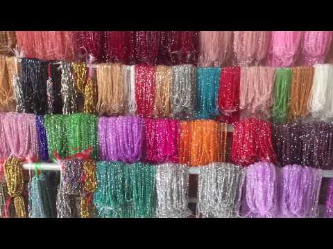 Hạt cườm, đá pha lê kết lên áo dài áo cưới siêu đẹp KHO VẢI REN