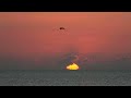 丸尾漁港の、だるま朝日（10月29日）