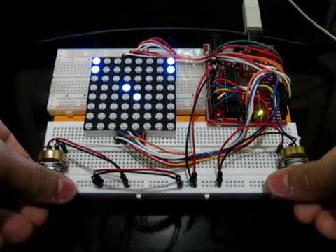 Pong with 8x8 Led Matrix on Arduino