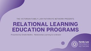 Relational Learning Education Programs