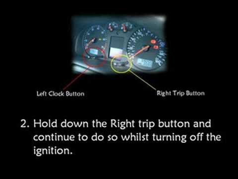 Slideshow HowTo for resetting the Service telltale on a Mk4 Golf or Bora