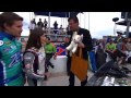 Michael Waltrip Spills Taco over Denny Hamlin's Car - 2015 NASCAR Sprint Cup