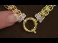 14K Gold 17" Polished Spiga & 1/8 ct tw Diamond Necklace, 19.0g with Mary Beth Roe