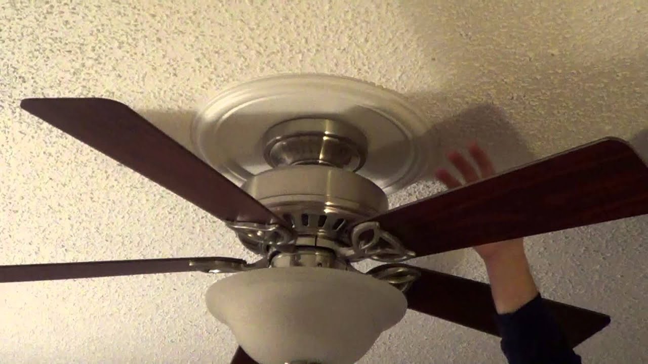 Ceiling Fan Medallion - Cover a Hole Around a Ceiling Fan - YouTube