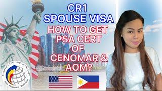 Cr1 Visa How To Get Psa Certificate Of Cenomar And Aom?