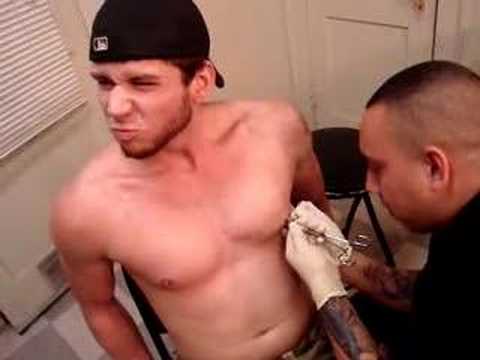 My Nipple Piercing. this is me gettin' my nipples pierced.