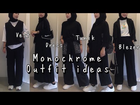 SHOPEE HAUL MONOCHROME OUTFIT ( vest ,tunik ,dress ,loose pants, ) | KAKPIT CHANNEL - YouTube