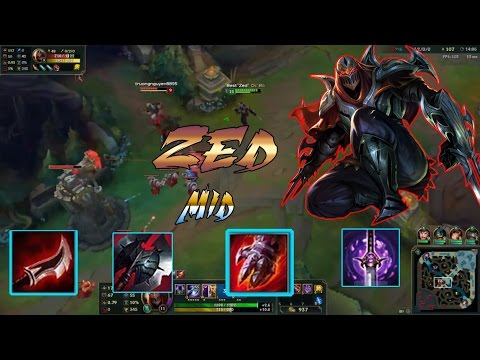 Zed Mid Vs Zed | Đẳng cấp Zed | ONE SHOT | Cách chơi và lên đồ | Liên Minh Huyền Thoại