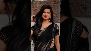 Hot Bhabhi In Black Saree