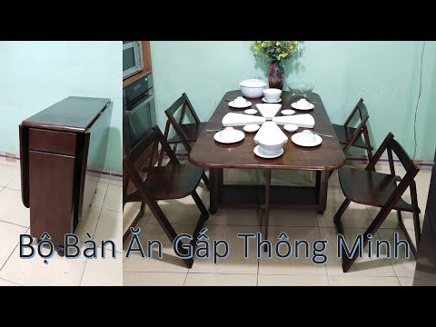Bộ Bàn Ăn Gấp Thông Minh Giá Tốt - Liên Hệ 0986372906