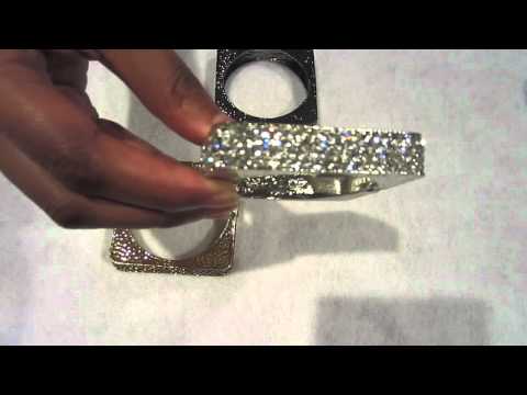 Kim Kardashian inspired Square crystal bangle bracelets