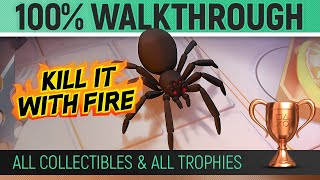 Kill It With Fire - 100% Full Game Walkthrough All Collectibles & Trophies Achievements