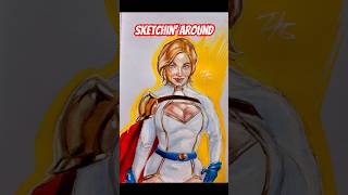 Sketchin Around With Power Girl.