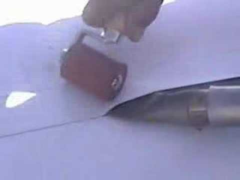 Leister Triac S hand welding of TPO roofing material