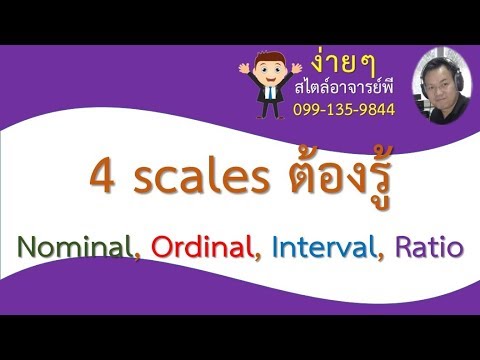4 scales ต้องรู้ Nominal Ordinal Interval Ratio