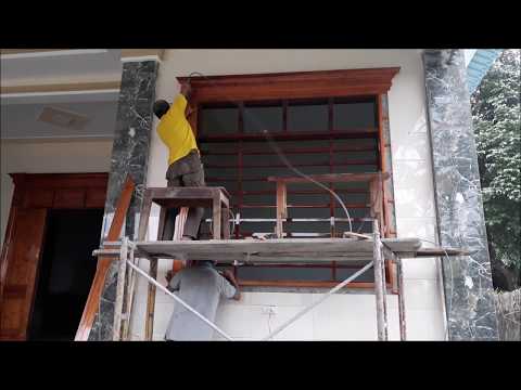 Mẫu phào cữa sổ 4 cánh gỗ .quy trình lắp đặt,phào gỗ tự nhiên,