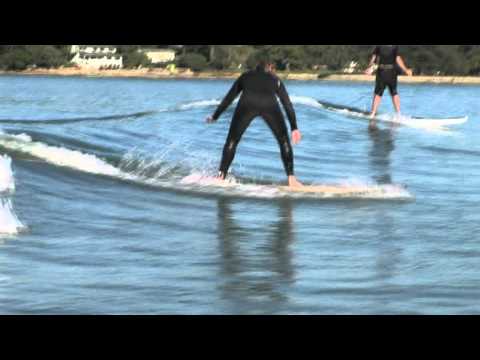  To Surf - Lesson - Beginners - DVD on a Riley Balsa wood Surfboard