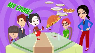 Mina Throws A Tantrum At Dinner And Gets Grounded - Mina English - English Communication Lesson.
