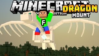 RIDEABLE DRAGONS in MCPE!!! - Dragon Mount Mod - Minecraft PE (Pocket Edition)
